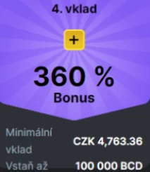 Bonus za čtvrtý vklad