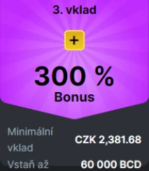 Bonus za třetí vklad