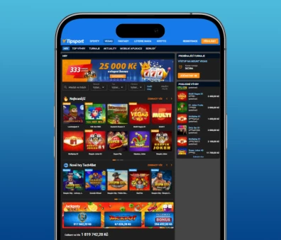 Tipsport Vegas mobile page