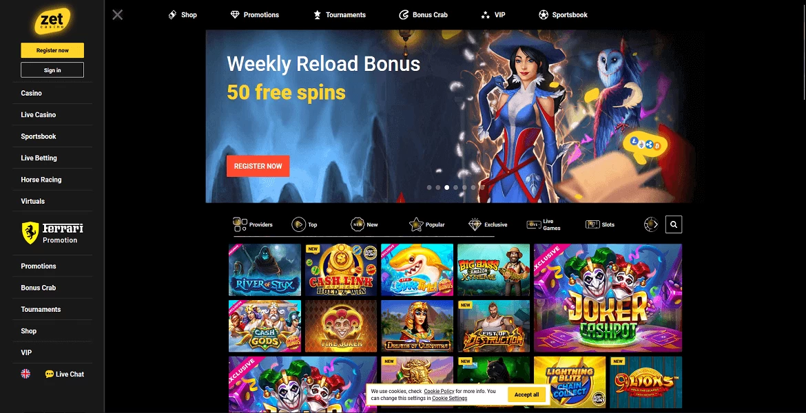 Zet casino přihlášení a registrace