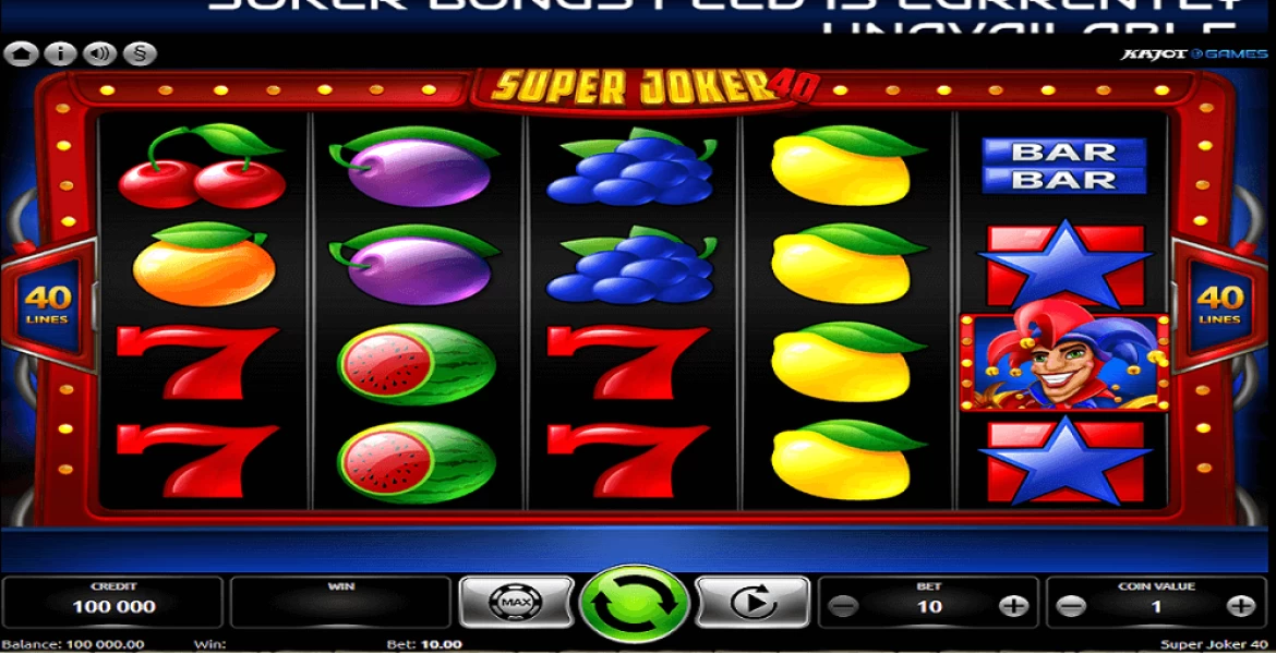 Play in Super Joker 40 automat zdarma for free now | NejlepsiOnlineCasina